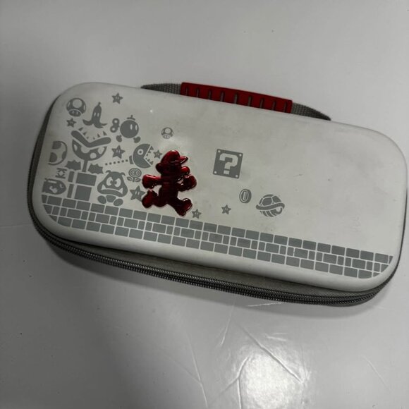 Nintendo Switch Console Deluxe White Mario Travel Carrying Case 8E - Picture 2 of 7